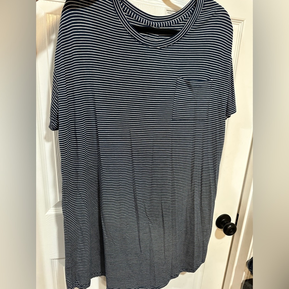 Striped T-Shirt Flowy Dress